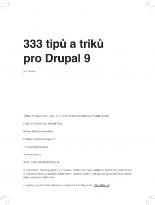 Ukázka z knihy 333 tipů a triků pro Drupal 9
